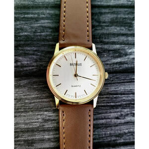 Rare Vintage Benrus Legacy White Enamel Mens Pie Pan Watch